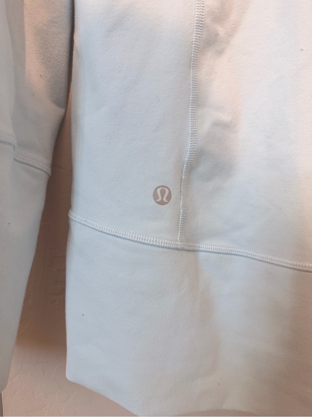lululemon athletica light blue Jacket with Thumbholes and zipper. Size 12 - Picture 7 of 8
